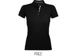 Sols 00575 | Polo Donna Portland - Colore: Nero/Grigio (Tinta Unita) - Taglia: Xl