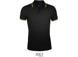Sols 00577 | Polo Uomo Pasadena - Colore: Nero/Lime - Taglia: Xxl