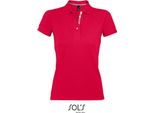 Sols 00575 | Polo Donna Portland - Colore: Rosso/Grigio (Tinta Unita) - Taglia: Xl