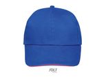 Sols 88100 | Six Panel Cap Buffalo / Berretto / Beanie / Cappello - Colore: Royal Blue/Neon Coral - Taglia: Unica