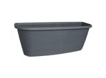 Fioriera Geli Maya Antracite 50 Cm Con Annaffiatoio E Supporto - Plastica