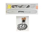 Binario Di Guida Stihl Rollomatic E 37Cm / 18" - 3/8"" - 1,6 Mm 30030005211 + 1X Catena Per Sega Rapid Micro 3/8 1,6 Mm 36520000056"