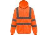 Yoko Giacca Da Lavoro Con Cappuccio Hi Vis Reflective Da Uomo RW5256 (L) (Arancione)
