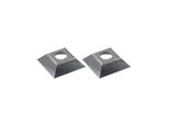 Inserto In Metallo Duro Per Teste Di Piallatura 21X21X5,5Mm 40° 2 Pezzi | Molto Adatto Per Legno Duro E Legno Tenero, Ma Solo Accettabilmente Adatto Per Mdf E Pannelli Truciolari Meno Adatto Per Hdf