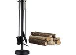 Relaxdays Set Camino Moderno 4 Pezzi Con Supporto
