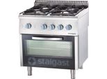 Cucina A Gas 4 Fuochi Con Forno A Gas (Gn 2/1) Serie 700 Nd - G20, 4 Fuochi (3,5+5+2X7)