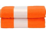 A&R AR081 | Asciugamano Da Bagno Subli-Me®, 70 X 140 Cm - Colore: Arancione - Dimensioni: 70 X 140 Cm