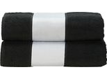 A&R AR081 | Asciugamano Da Bagno Subli-Me®, 70 X 140 Cm - Colore: Nero - Dimensioni: 70 X 140 Cm