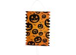 Lanterna A Strappo / Lanterna Zucca Halloween Arancione/Nero - 16X22 Cm