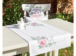 Luca-S Set Da Tavola A Punto Croce "Peonie"", Schema Contato, 75X46Cm"