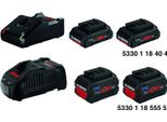 Bosch 2X Procore18V Batterie Ricaricabili 8,0Ah + Gal 18V-160