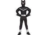 Supereroe Avventura Figura Gatto Costume Carnevale Mantello Cappuccio, Taglia: 110/116 Colore: Nero