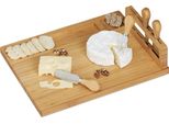 Tagliere Per Formaggi In Bambù Relaxdays Con Posate