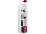 Relaxdays Relaxdays Libreria Bianca - Scaffale A Cubo Con 4 Scomparti - Scaffale Aperto - Scaffale A Parete - Scaffale Portaoggetti - Credenza