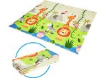 Costway Tappeto Gioco Per Bambini Pieghevole Bifacciale 200 X 180 Cm Verde