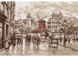 Set Punto Croce Panna "Paris. Moulin Rouge"" 37,5X27Cm, Schema Di Conteggio"