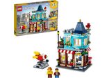Lego 31105 Creator 3In1 Townhouse Toy Shop - Pasticceria - Negozio Di Fiori, Modellino, Costruzione In Mattoncini, Giocattolo Da 7 Anni