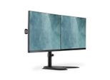 Digitus DA-90401 - Supporto Per 2 Monitor / Monitor Curvi - Acciaio - Nero Opaco - Dimensioni Schermo: 38,1-81,3 Cm (