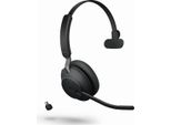 Jabra Evolve2 65 Ms Mono - Cuffie - On-Ear - Convertibili - Bluetooth - Wireless - USB-C - Isolamento Acustico - Nero - Con Base Di Ricarica - Certificate Per Microsoft Teams