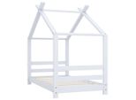 Vidaxl Struttura Letto Per Bambini In Pino Massiccio Bianco 70X140 Cm