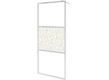 Vidaxl Schermo Doccia Per Cabina Doccia Esg Design Vetro Pietra 115X195 Cm