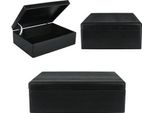 Creative Deco Xl Grande Nera Scatola In Legno 40X30X14Cm | Con Coperchio | Contenitore Portaoggetti Per Decorare Cassetta Attrezzi Portagiochi
