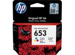 Hp 653 - 5 Ml - Colore (Ciano, Magenta, Giallo) - Originale