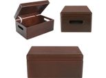 Creative Deco Grande Marrone Scatola In Legno Porta Oggetti | 30X20X14Cm Con Coperchio E Maniglie | Contenitore Cassetta Per Decorare, Portagiochi