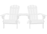 Vidaxl Sedie Da Giardino Adirondack Con Tavolo In Legno Massiccio Di Abete Bianco