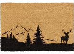Relaxdays 10032748_0 Relaxdays Kokosmatte Braun/Schwarz 40,0 X 60,0 Cm
