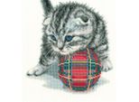 Set Per Punto Croce Rto "Gattino Giocoso"" M708, Schema Contato, 20X20 Cm"