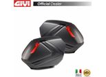 Coppia Valigie Laterali Monokey Side Givi V37NN Carbon Look Rosso 37L
