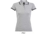 Sols 00578 | Polo Da Donna Pasadena - Colore: Grigio Melange/Navy - Taglia: Xxl