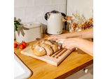 Creative Home Tagliere Pane Con Raccoglibriciole Da Cucina In Legno Di Faggio Con Griglia Rimovibile | 35.5 X 28.5 X 2 Cm | Accessorio Per Cucina
