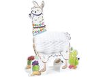 Decorazione Da Tavolo In Carta Llama Stand Llama Bianco 28 Cm - Taglia Unica