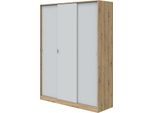 Dmora Guardaroba 3 Ante Hampden 50X150 Cm Marrone Rovere Nodi, Appendiabiti 3 Ante