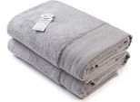 A&R AR604 | Eccellente Telo Da Bagno In Cotone Deluxe - 70 X 140 Cm - Colore: Grigio Chiaro - Dimensioni: 70 X 140 Cm