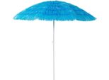 Ombrellone Hawaii Ombrellone Da Giardino Ombrellone Da Spiaggia Rotondo Ø1,6M Blu