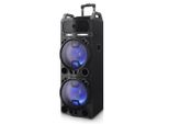 Aiwa KBTUS-900 Karaoke Led Carrello 100W Party Speaker Microfoni Wireless, Bt, Telecomando