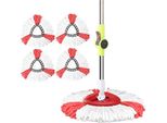 Confezione Da 4 Testine Di Ricambio Per Mop 2In1 Testine Di Ricambio Per Mop Testine Di Ricambio Per Mop Spin Microfiber Refill Spin Mop 360 Testine Rotanti Per Pavimenti Per Vileda O-Cedar Easywring & Clean