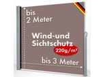 Tenda Laterale Estensibile Privacy E Protezione Dal Vento Larghezza: 300 Cm Altezza: 180 Cm Marrone