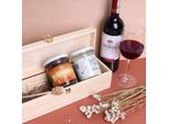Creative Deco Scatola In Legno Per Vino Da Decorare | Porta Bottiglie Di Vino 1 Bottiglia Da 0,7L | 35.1X11X9.8 Cm | Vintage Con Coperchio E Serratura