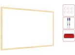 Lavagna Magnetica Cancellabile A Secco Bianca Con Cornice In Legno 80X50 Cm