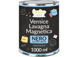 Creative Deco Vernice Lavagna Magnetica A Gesso Nera | 1L | Pittura Opaca Per Pareti Legno Metallo | A Base D'acqua | Con Polvere Metallica