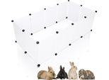 Jiubiaz Piccolo Animale Gabbia All'aperto Recinto 145X75X45Cm Fai Da Te Cavia Gabbia Playpen Cucciolo Correre Coniglio Conigliera