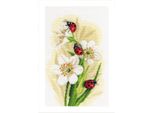 Lanarte Set Punto Croce "Ladybird Parade Counting Fabric"", Schema Di Conteggio, 22X33Cm"