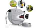 Yakimz Avvolgitubo Avvolgitubo Da Parete Con Supporto A Muro Da 3/4" Di Pollice 20 M Con 9 Ugelli Per Tubo Da Giardino"