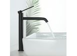 Rubinetto Per Bagno In Acciaio Inox, Rubinetto Per Bagno, Rubinetto Per Lavabo Nero Con Beccuccio Alto, Miscelatori, Rubinetto Per Lavabo Girevole
