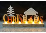 Scena Invernale A Led Christmas - Decorazione In Legno Illuminata