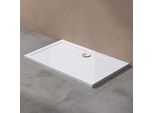 Doporro Piatto Doccia 75X120 Rettangolare In Acrilico Bianco Lucido H 4 Cm Ultraslim Con Design Antiscivolo - Lucia02Ar